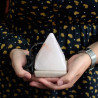 USB Biela Soľná Lampa Viacfarebná - Pyramída 9 cm