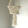 Macramé Závesný Držiak na Kvetináč - Malý Kvetináč