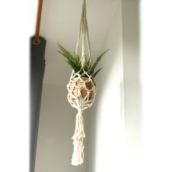 Macramé Závesný Držiak na Kvetináč - Extra Dlhý