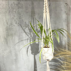 Macramé Závesný Držiak na Kvetináč - Extra Dlhý