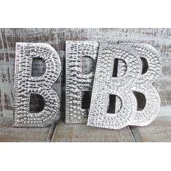 4x Hliníkové Dekoračné Písmená - B