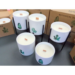 3x Veľká Botanická Sviečka - Pivónia