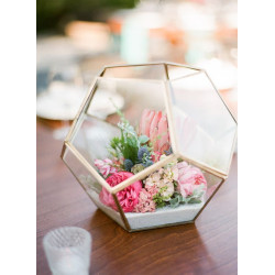 Sklenené Terárium - Päťuholník