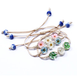4x Lisované Kvety - Náramok Troch Kvetov