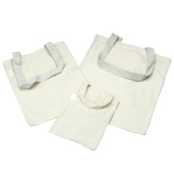 10x Veľké Bavlnené Tašky - 6oz- 38x42cm