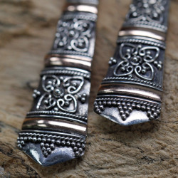 Striebro & Zlato Náušnice - Kvapky Kmeňa