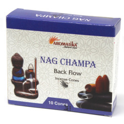12x Aromatika Vonné Kužele "Tečúci Dym" - Nag Champa