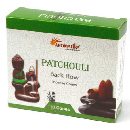 12x Aromatika Vonné Kužele "Tečúci Dym" - Patčuli