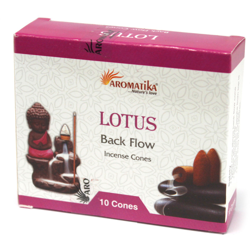 12x Aromatika Vonné Kužele "Tečúci Dym" - Lotus
