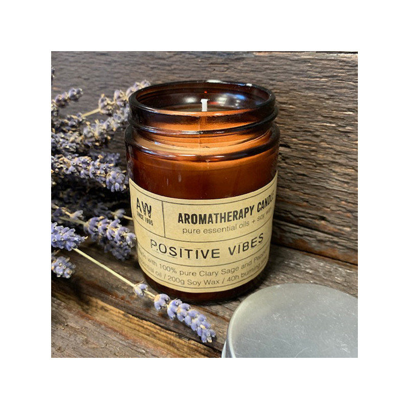 Aromaterapeutická Sójová Sviečka 200g - Pozitívne Vibrácie