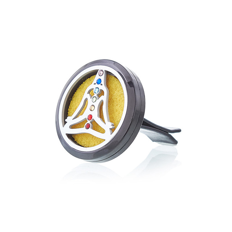 Difuzér do auta - Pewter Yoga Chakra - 30mm
