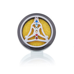 Difuzér do auta - Pewter Yoga Chakra - 30mm
