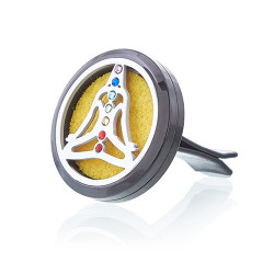Difuzér do auta - Pewter Yoga Chakra - 30mm