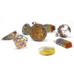 3x Orgonitový Prívesok - Zelená Mandala