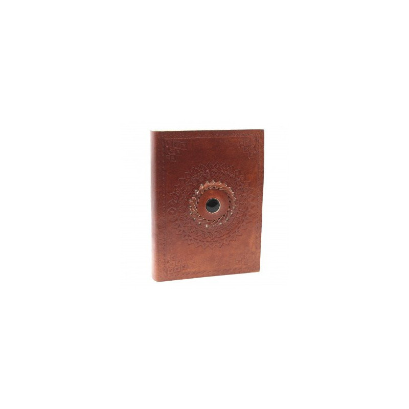 Kožený Zápisník - Čierny Onyx 17x12 cm