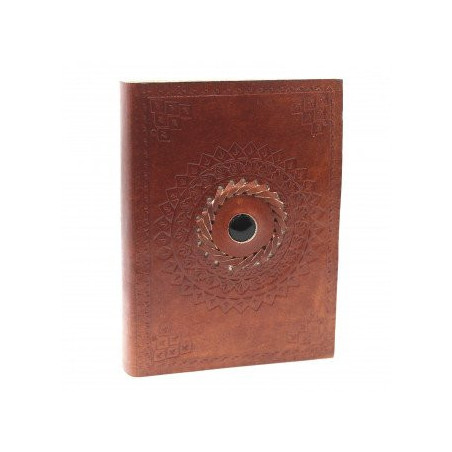 Kožený Zápisník - Čierny Onyx 17x12 cm