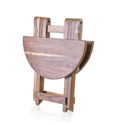 Okrúhly konferenčný stolík z recyklovaného dreva- 50x50cm