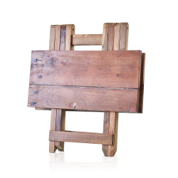 Štvorcový konferenčný stolík z recyklovaného dreva - 50x50cm