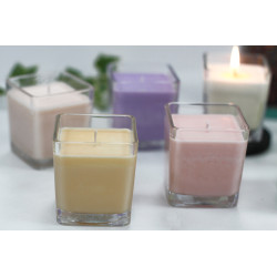 6x Sójové Sviečky v Skle bez Etikety - Figa & Čierna Ríbezľa