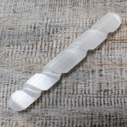 Selenitový Špirálový Prútik - 16 cm