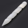 Selenitový Špirálový Prútik - 16 cm s Hrotom
