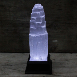 Prírodná selenitová veža - 15 cm