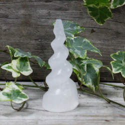 Selenitová Špirálová Veža - Roh Jednorožca - 10 cm