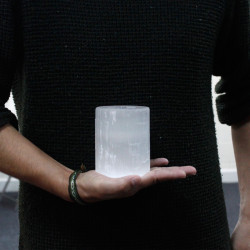 Selenitový Svietnik - Valec - 10 cm