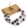 2x Sada 2 Náramkov Priateľstva z Drahých Kameňov - Láska - Amethyst a 
