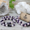 2x Sada 2 Náramkov Priateľstva z Drahých Kameňov - Láska - Amethyst a 
