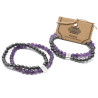 3x Dvojitý Magnetický Náramok - Amethyst