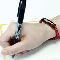 6x Kokosové Náramky so Sloganom - Vegan