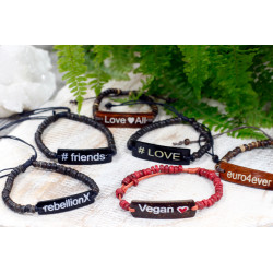 6x Kokosové Náramky so Sloganom - Euro4Ever