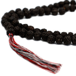 3x 108 Rudraksha Mala - Tmavý