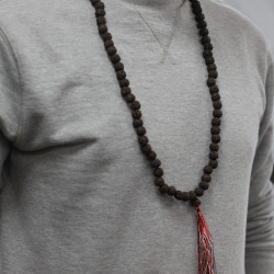 3x 108 Rudraksha Mala - Tmavý