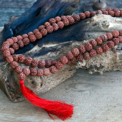 3x 108 Rudraksha Mala - Hnedý