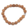 6x Rudraksha Mala Buddha Náramok - Prírodný