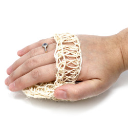 6x Sisalové Peelingové Špongie - Vankúš Okrúhly - Jemný