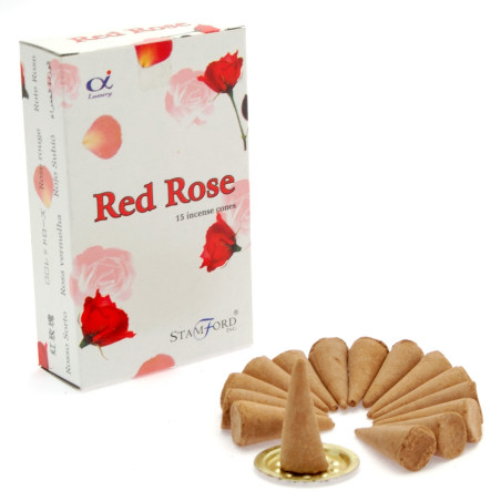 12x Vonné Kužele - Červená Ruža