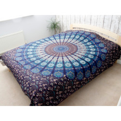 Dvojlôžková Bavlnená Prikrývka na posteľ - Mandala