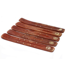 12x Stojan Zdobený Mosadzou - Mangové Drevo