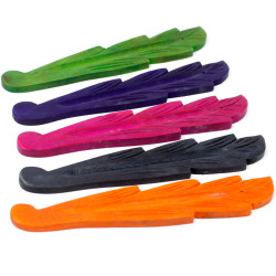 20x Drevený Stojan - Dizajn Listu - Mangové Drevo