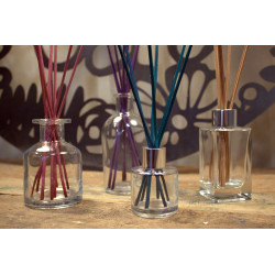 6x Oválna Antická Fľaša na Difúzor - Jantárová - 250 ml