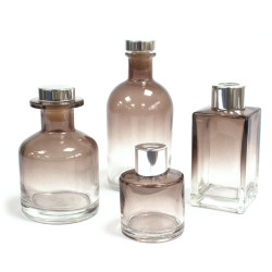 6x Oválna Antická Fľaša na Difúzor - Ombré - 250 ml