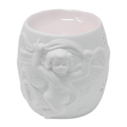 4x Klasická Biela Aroma Lampa - Rôzne Dizajny s Anjelmi