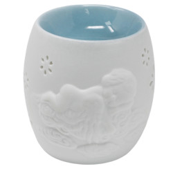 4x Klasická Biela Aroma Lampa - Rôzne Dizajny s Anjelmi