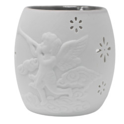 4x Klasická Biela Aroma Lampa - Rôzne Dizajny s Anjelmi