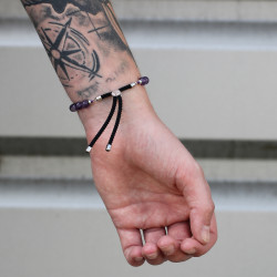 925Postriebrený Náramok z Drahokamov - Dalmatínsky Jaspis