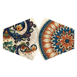 3x Ochranné Rúška na Tvár- Zlaté Listy (Dospelý)