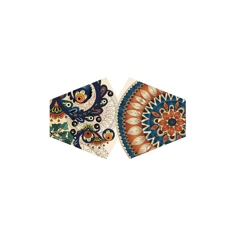 3x Ochranné Rúška na Tvár- Zlaté Listy (Dospelý)